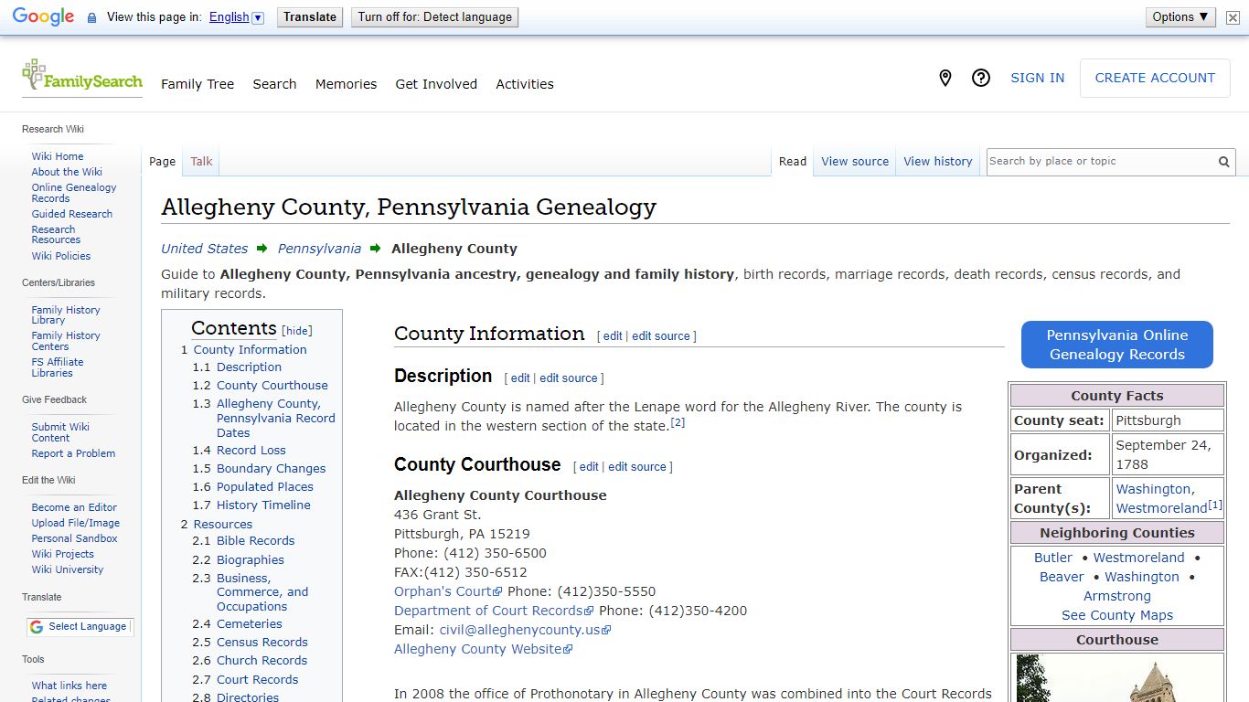 Allegheny County, Pennsylvania Genealogy • FamilySearch